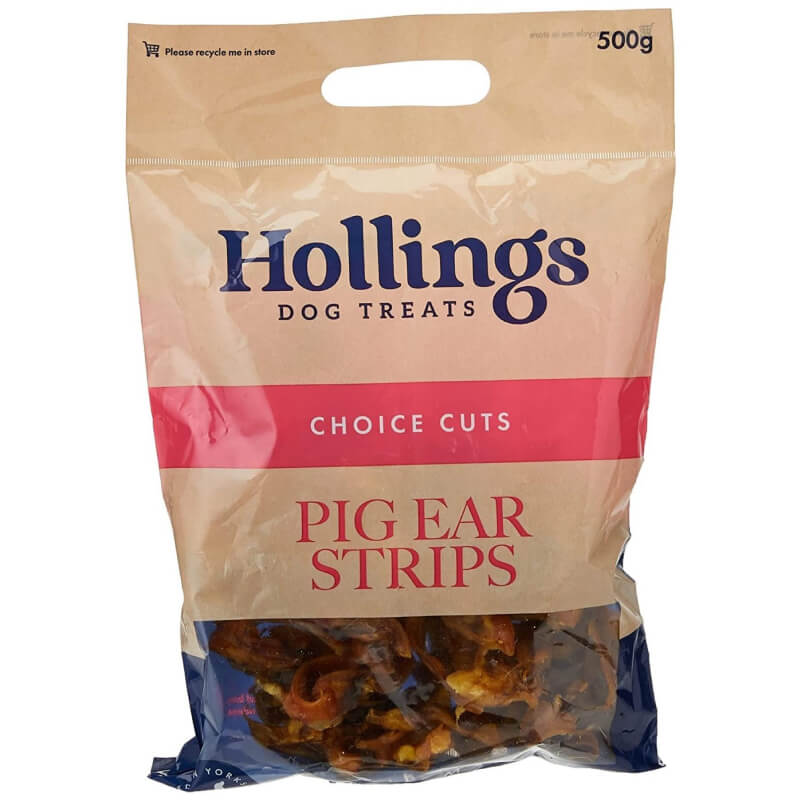 Hollings Pig Ear Strips 500g-Pet n Pony-Hollings