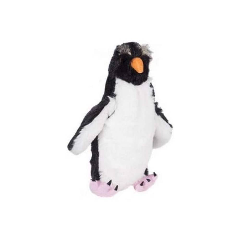 Animal Instincts Snow Mates Reggie Rock Penguin plush dog toy in black, white &amp; orange.