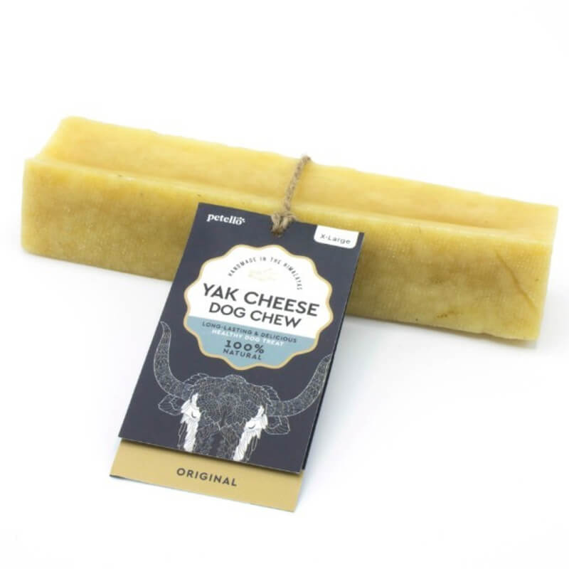 Petello Yak Cheese Dog Chew 155g, a natural rectangular dog treat by Petello.