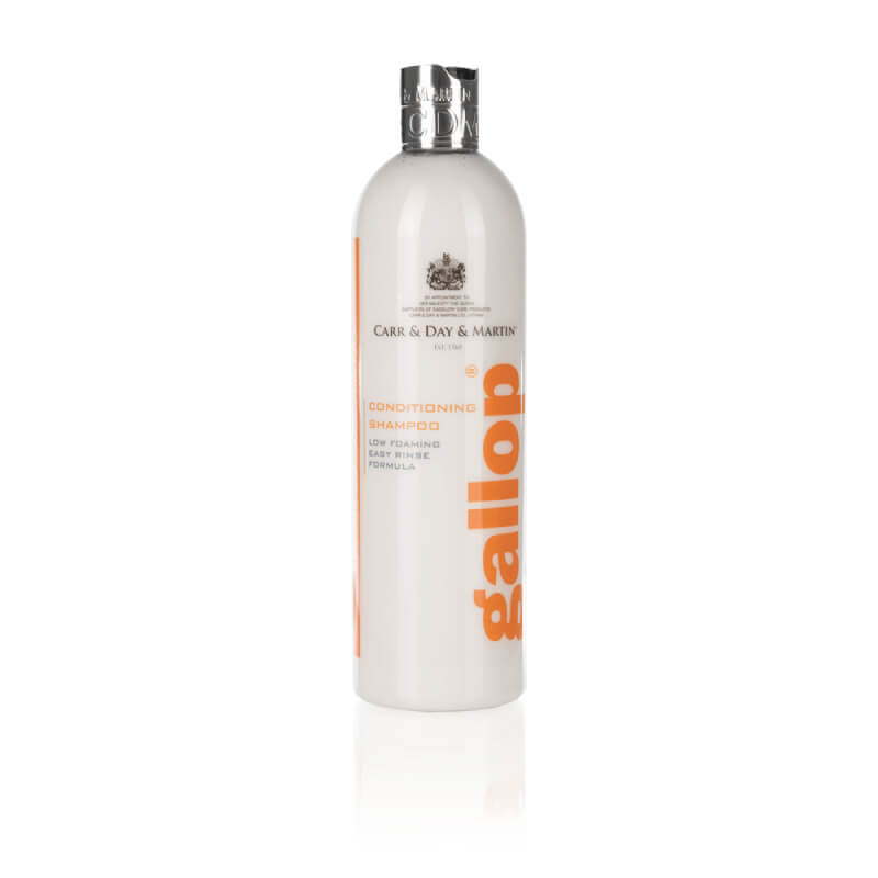 Gallop Conditioning Shampoo 500ml, white bottle with orange and silver label on white background.