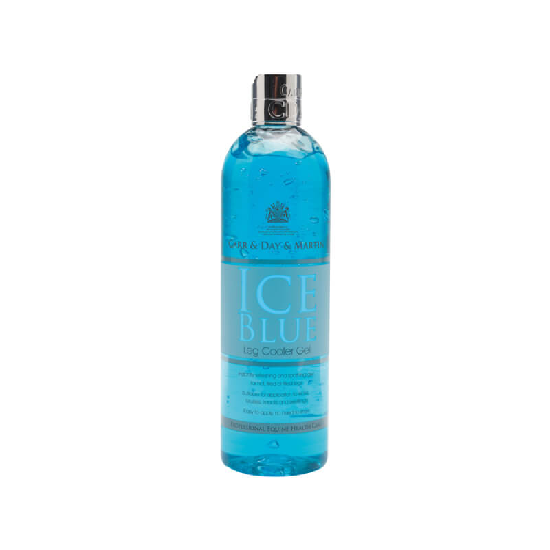 Carr Day Martin Ice Blue Leg Cooler 500ml soothes legs, ideal for mud fever relief.
