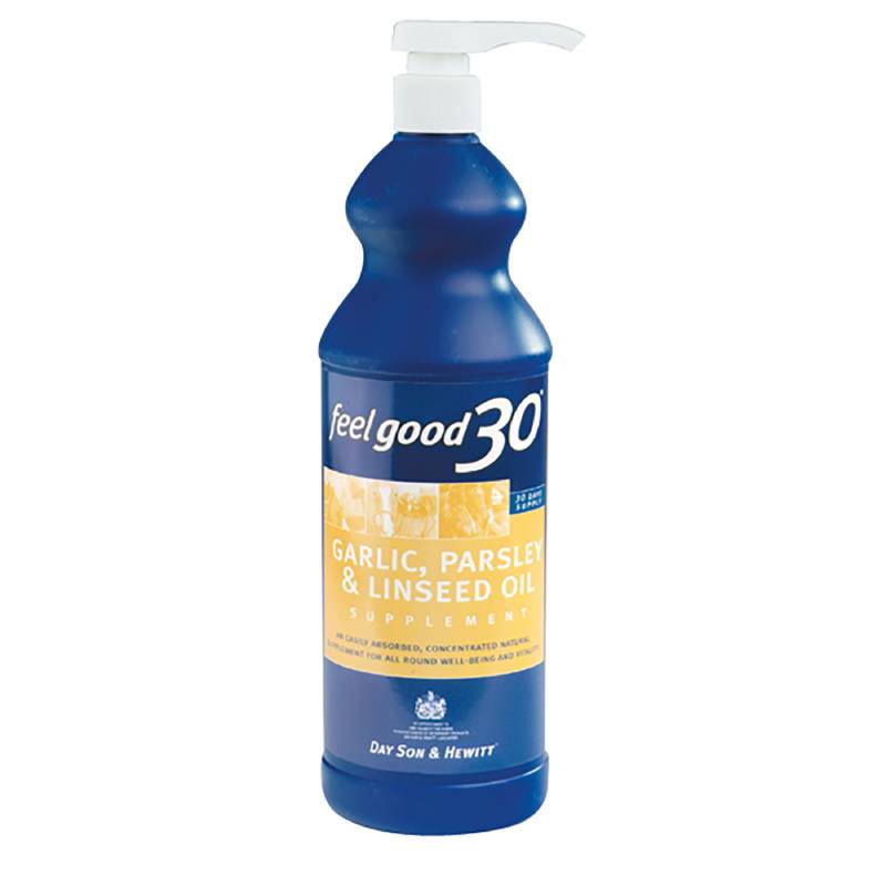 Day Son &amp; Hewitt Feel Good 30 Garlic, Parsley &amp; Linseed Oil 950ml bottle with pump top.