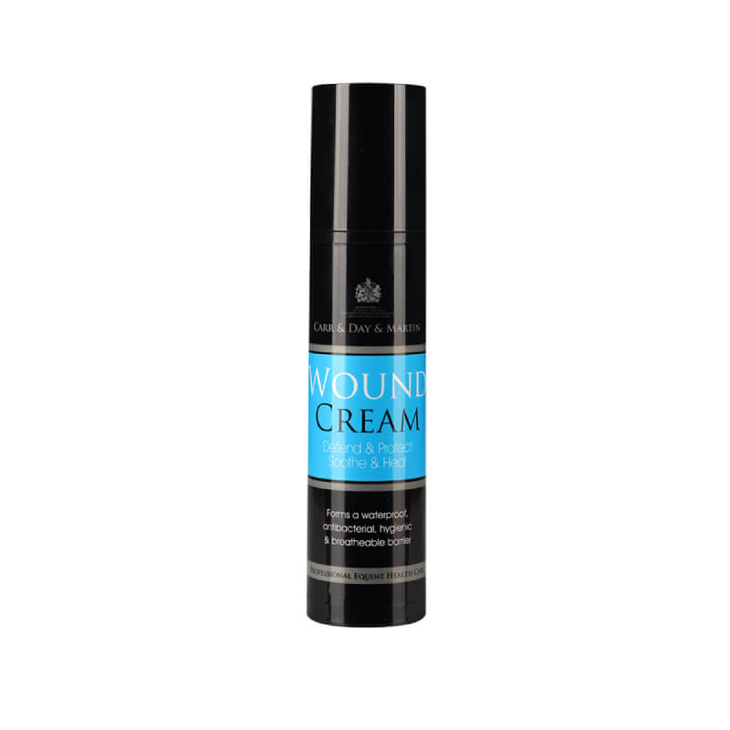 Carr Day Martin Wound Cream 180g in a black bottle with blue and silver label.
