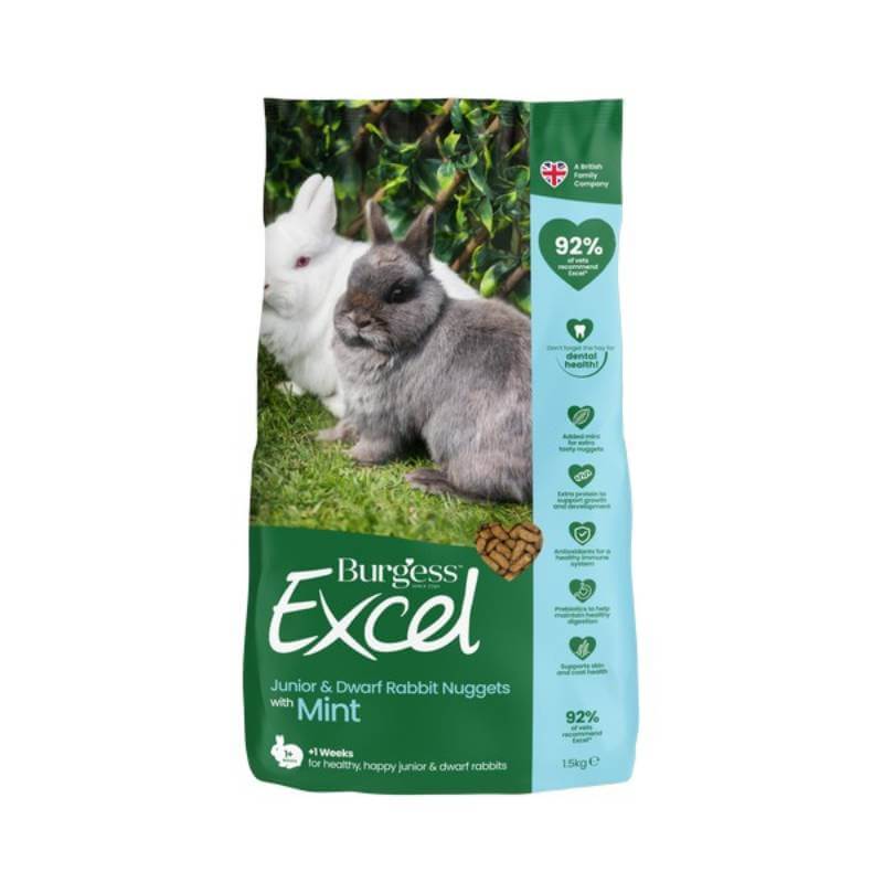 Burgess Excel Junior Dwarf Rabbit Nuggets with Mint-Pet n Pony-Burgess