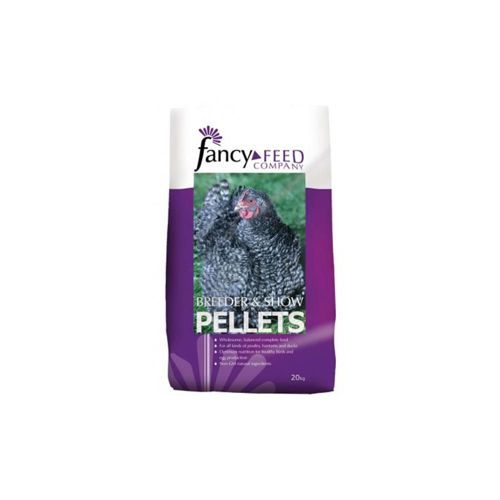 Fancy Feeds Breeder &amp; Show Pellets 20kg offers a complete balanced diet for your chickens.