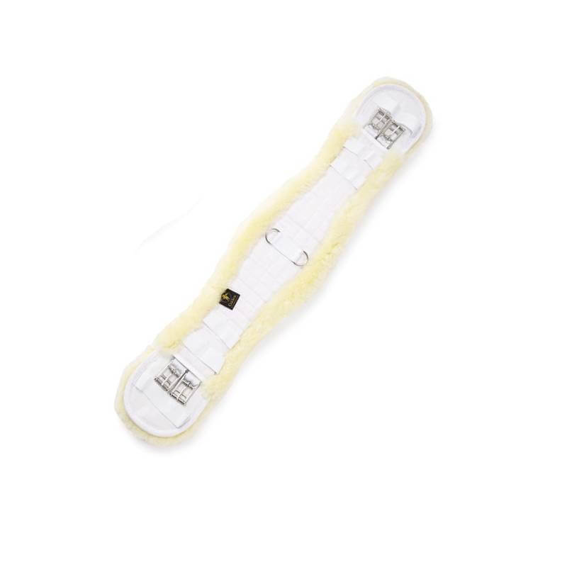 Caldene Sheepskin Lined Girth White 40cm