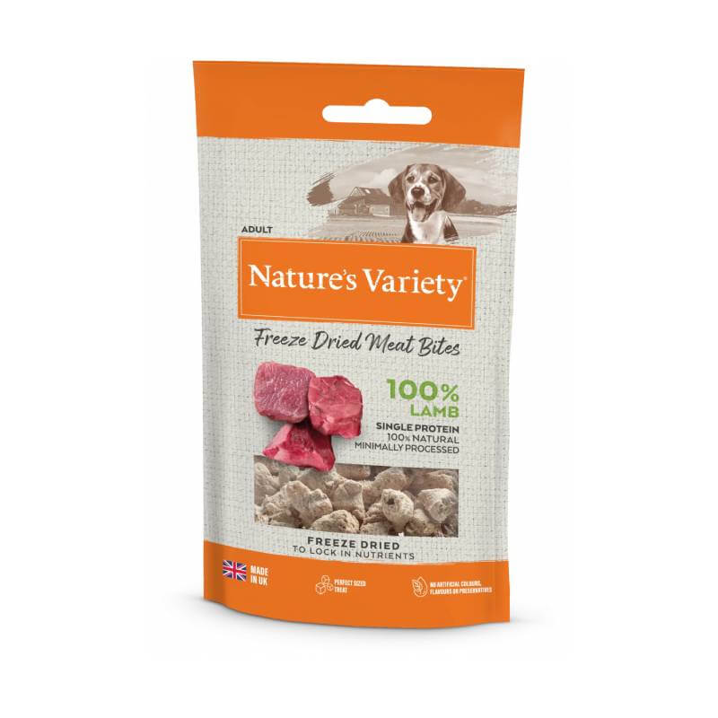 Nature&#39;s Variety Freeze Dried Meat Bites Lamb 20g