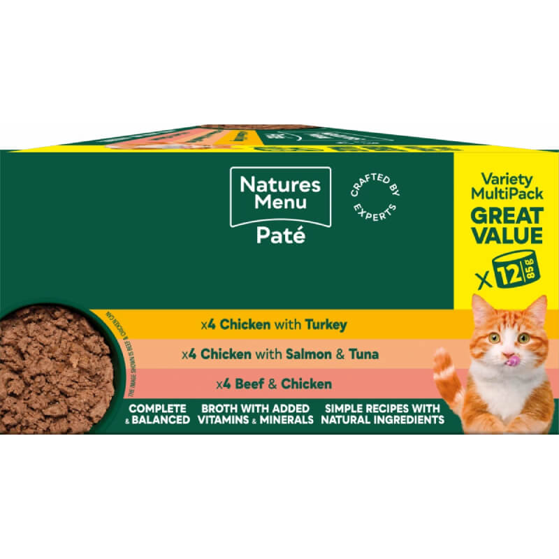 Natures Menu Especially for Cats Cans Multipack with chicken, turkey, salmon, tuna &amp; beef.