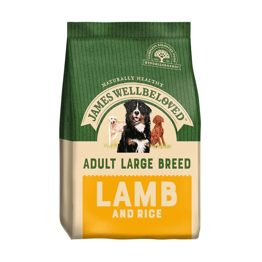 James Wellbeloved Lamb &amp; Rice Large Breed Adult Dog Food 15kg.