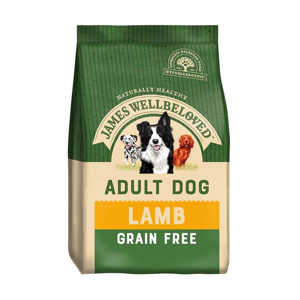 James Wellbeloved Lamb &amp; Veg Adult hypoallergenic dog food for adult dogs.