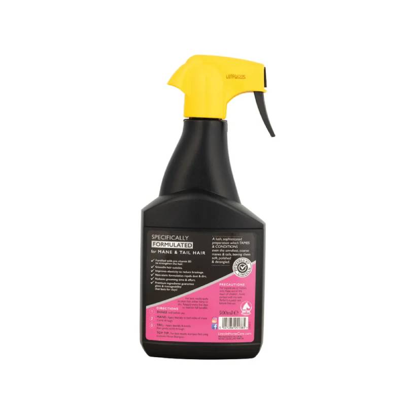 Lincoln Piaffe Mane & Tail Conditioner 500ml by Lincoln, detangling spray with yellow nozzle.