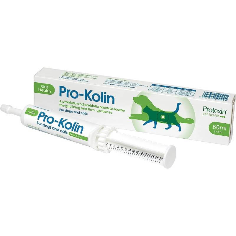 Protexin Pro-Kolin Plus Syringe 60ml probiotic for dogs and cats for gastrointestinal support.