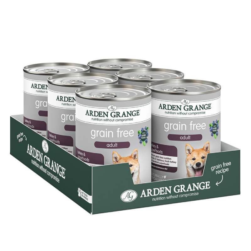 Arden Grange Grain Free Adult Dog Turkey &amp; Superfoods 6x395g