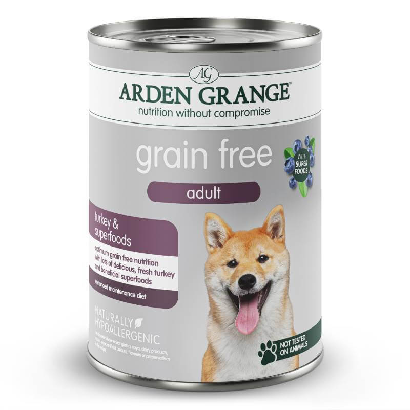 Arden Grange Grain Free Adult Dog Turkey &amp; Superfoods 395g