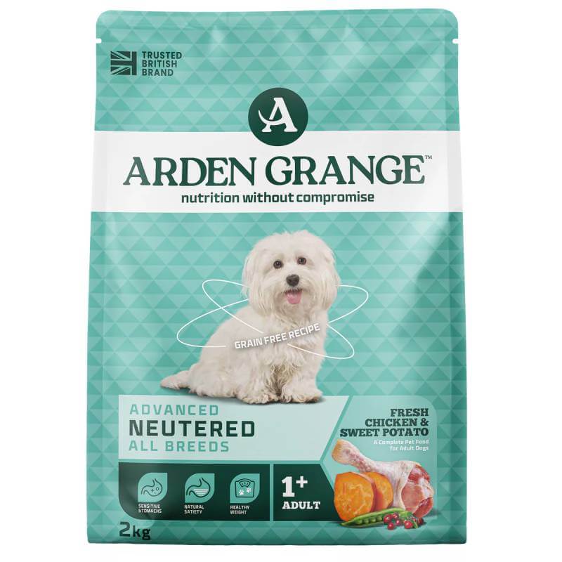 Arden Grange Neutered Adult Dog Food, Chicken &amp; Sweet Potato, 2kg.