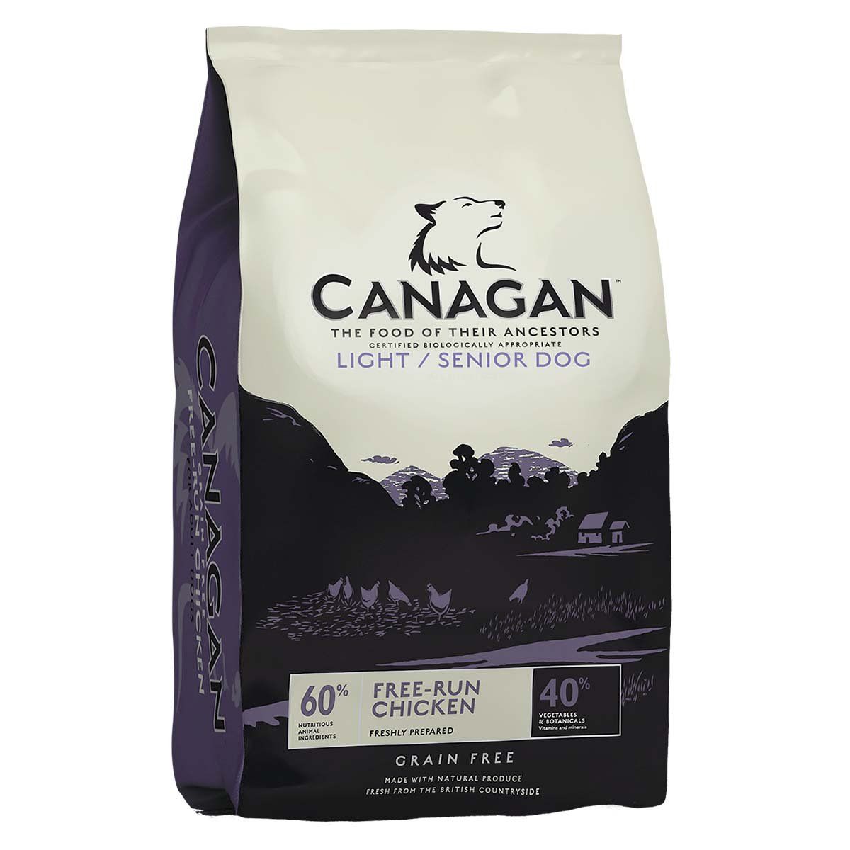 Canagan Light/Senior Grain Free Dry Dog Food supports joint health for older dogs.