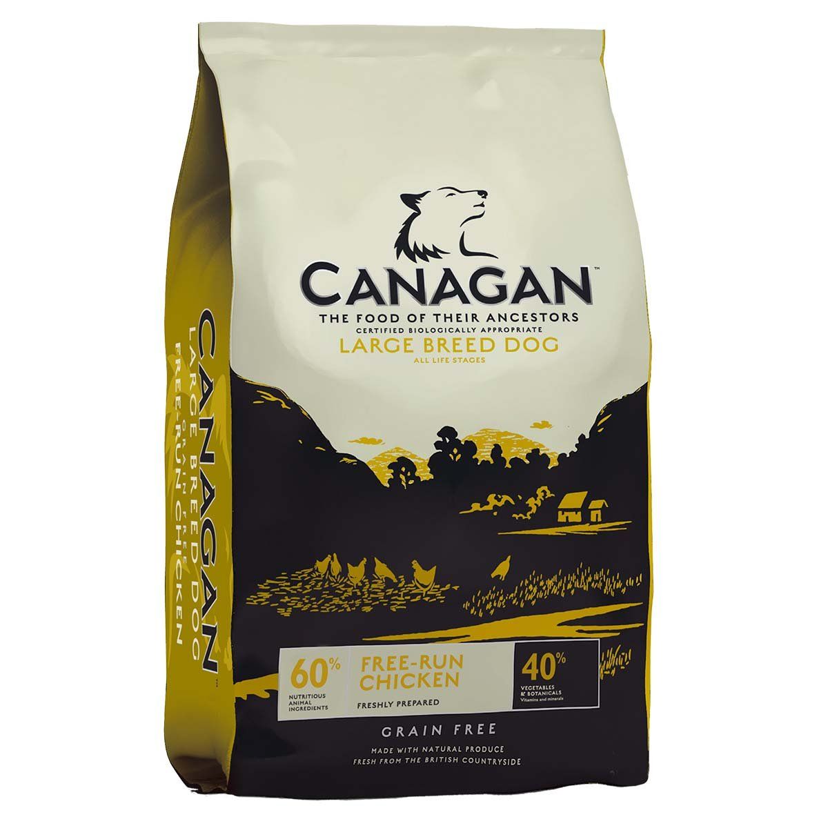 Canagan Large Breed Grain Free Dry Dog Food, free-run chicken, with glucosamine &amp; chondroitin.