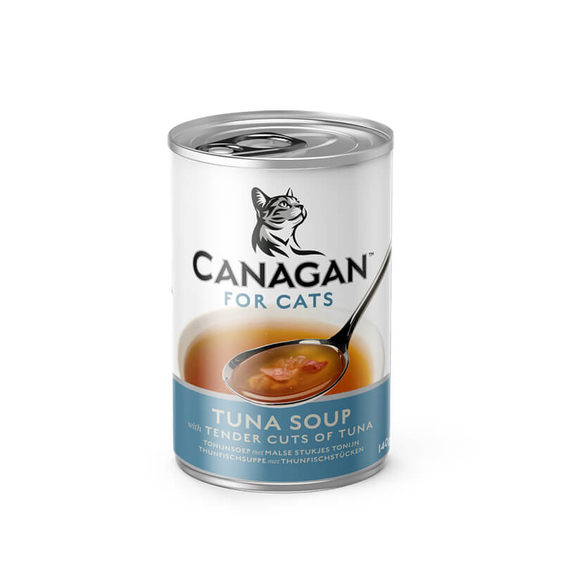 Canagan Tuna Cat Soup 140g: Hydrate &amp; nourish cats with tuna chunks and Omega-3s.