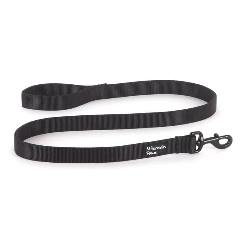 Mountain Paws Extra Tough Dog Lead features a metal clip and branded nylon strap.