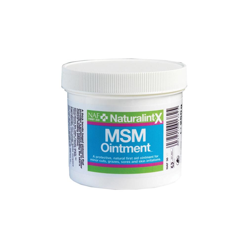 NAF Msm Ointment 250g in white tub with blue-green label for wound healing.