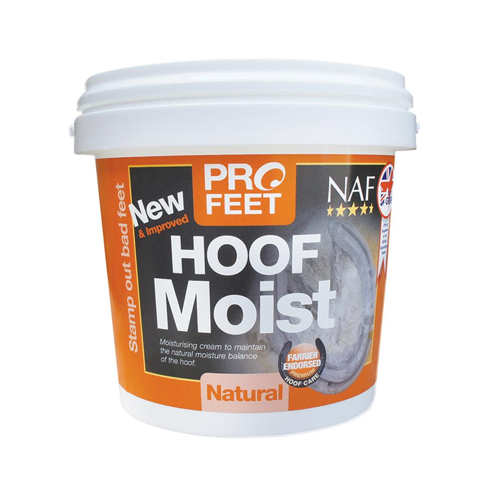NAF Hoof Moist Natural 900g—horse hoof conditioner for natural care, orange label.