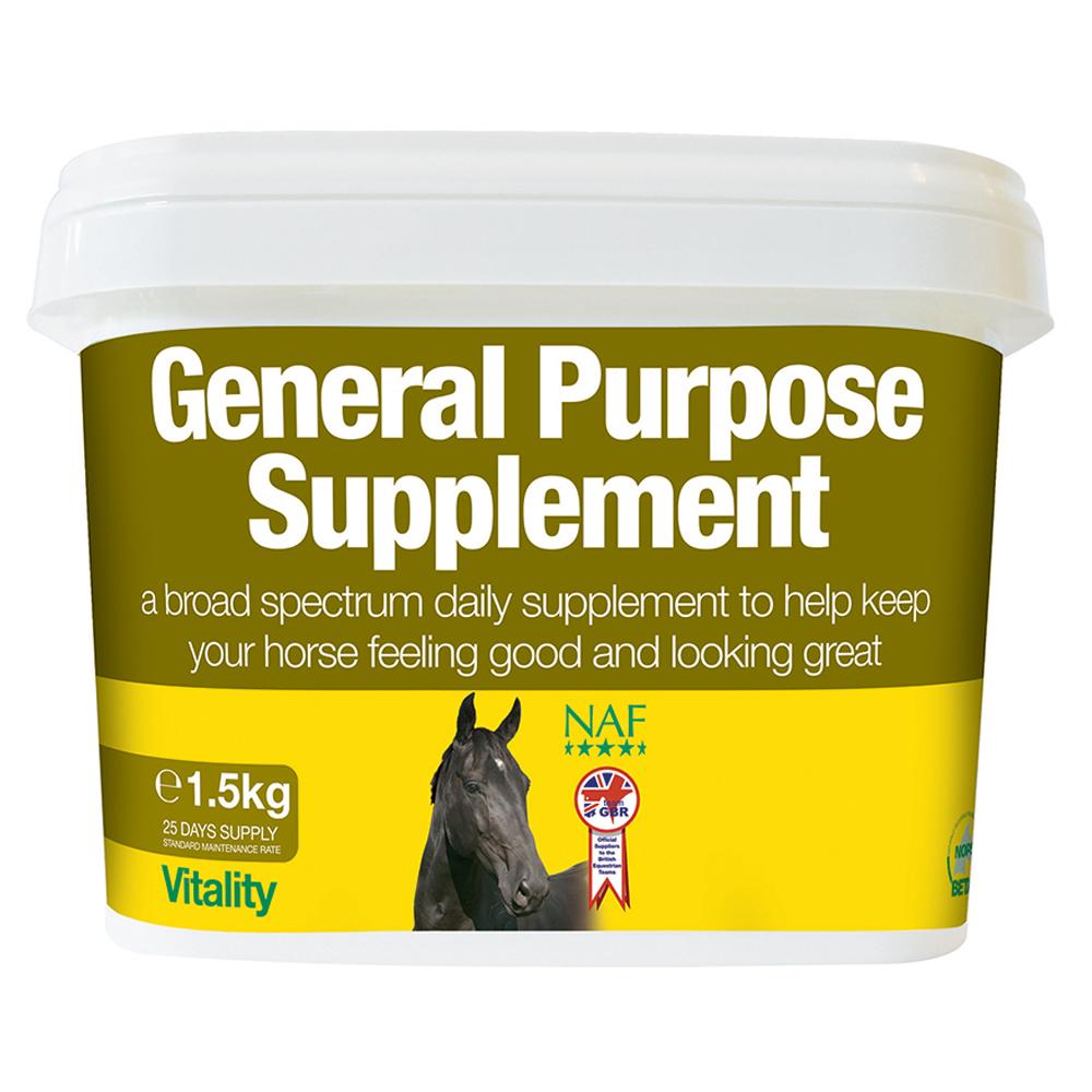 NAF General Purpose Supplement for horses, 1.5kg container, from NAF.