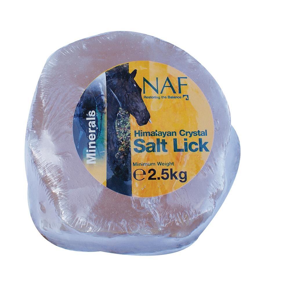 NAF Himalayan Salt Lick Medium 2.5kg for horses, wrapped and labeled.