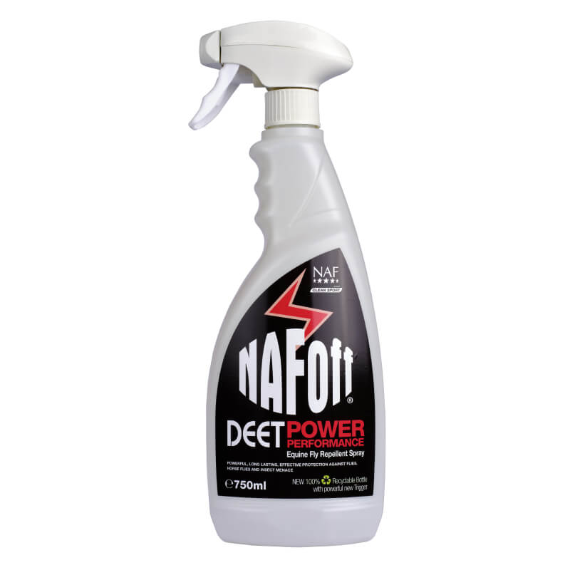 NAF Off Deet Power Fly Repellent Spray 750ml for effective insect protection.