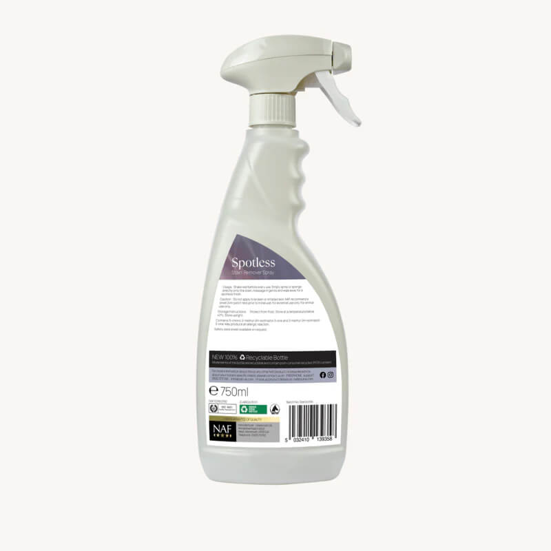 NAF Spotless Stain Remover Spray 750ml with trigger nozzle.
