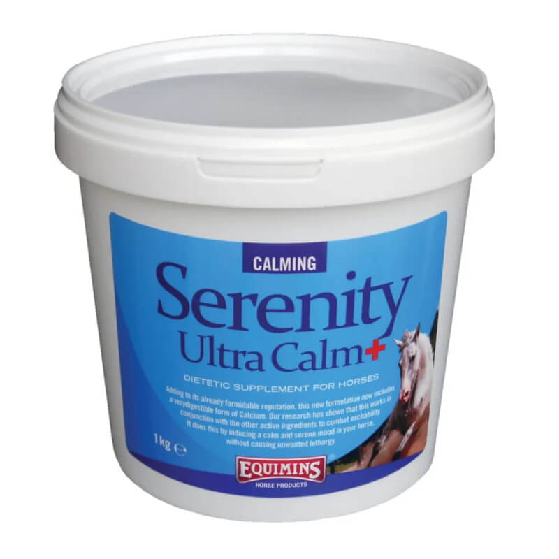 Equimins Ltd Serenity Ultra Calm 1kg—calming supplement for horses’ tranquillity.