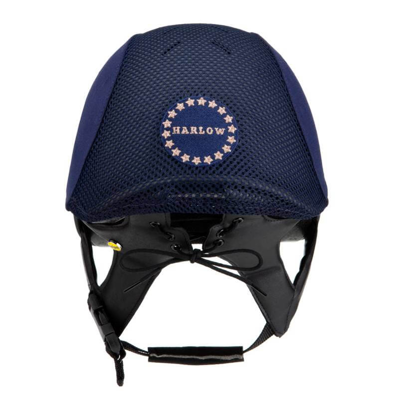 Charles Owen Harlow MS1 Pro Jockey Skull Navy/Rose Gold