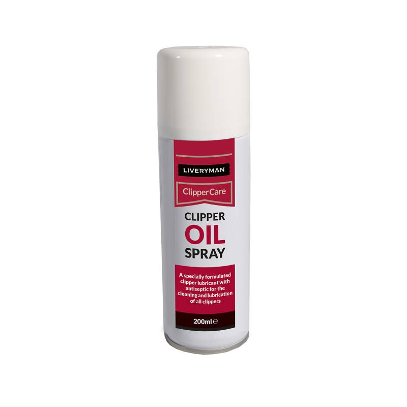 Liveryman Clipper Oil Spray 200ml with white cap for cleaning and maintaining clippers.
