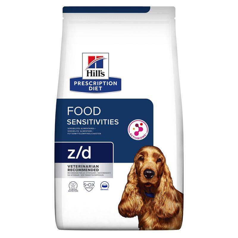 Bag of Hills Prescription Diet Canine Z/D dog food for sensitivities by Hills.