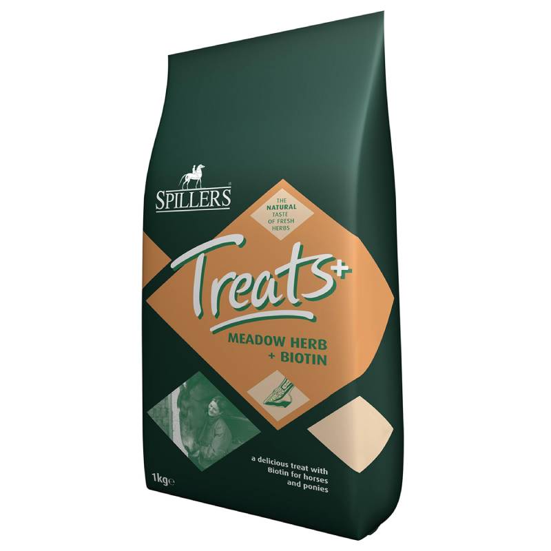 Spillers Treats MeadowHerb + Biotin 1kg—herbal horse snacks to support healthy hooves.