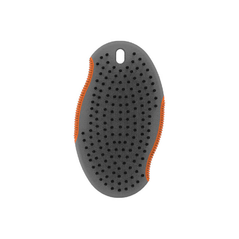 Wahl Palm Pal Brush Orange Grey easily removes loose hair from your pet.