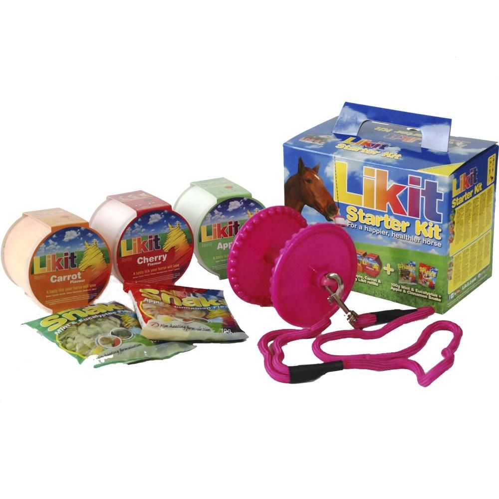 Likit Starter Kit includes holder and flavored refills for horses by Likit.