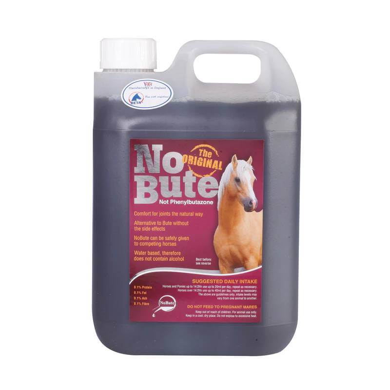 A 2.5Ltr Nobute herbal equine supplement for joint support in horses.