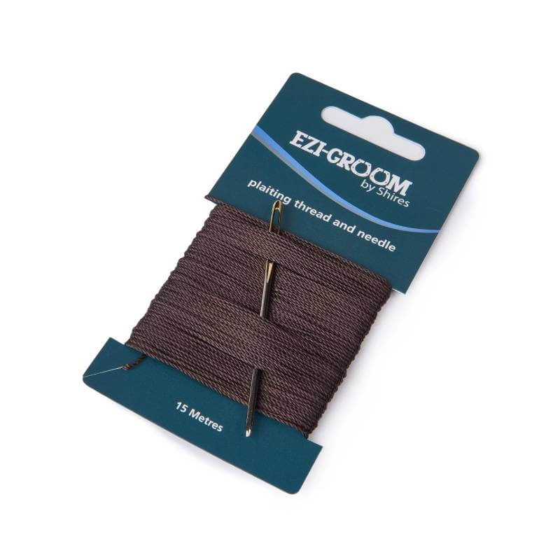 Ezi-Groom Plaiting Thread Brown, 15m with 2 needles for mane and tail plaits.