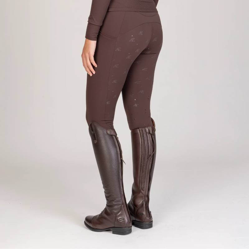 Aubrion Equestrian Winter Riding Tights Espresso