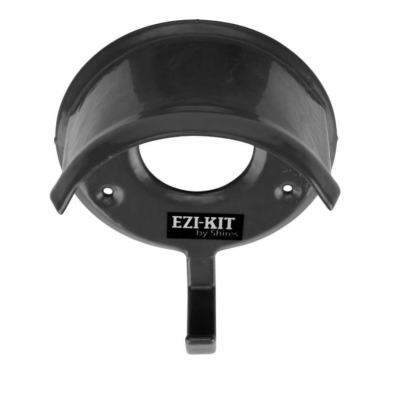 Shires Ezi Bridle Rack—black plastic coated, wall-mounted by Shires.