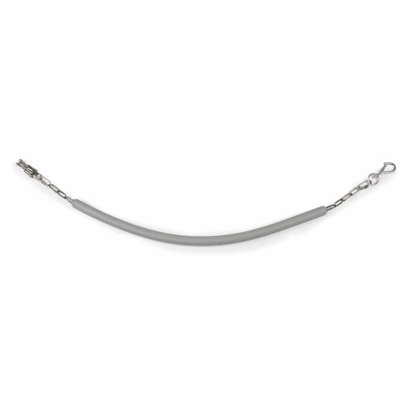 Shires EZI-KIT Stall Chain in gray with quick-release panic clips and metal chains.