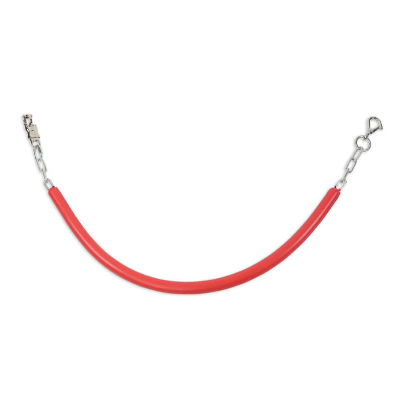 Shires EZI-KIT Stall Chain by Shires: red, plastic-coated with quick-release panic clips.