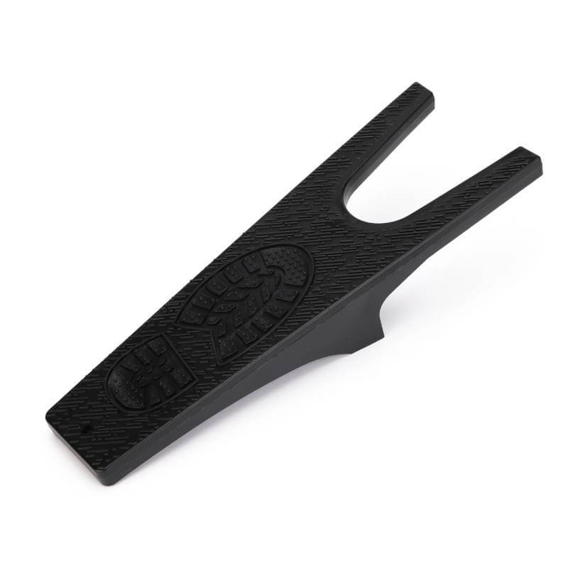 Shires Plastic Boot Jack features a textured surface with footprint design for easy boot removal.