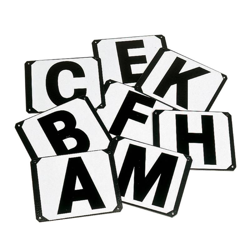 Stubbs Screw On Steel Plates ABCEFHKM Dressage Plates Arena Markers-Pet n Pony-Stubbs