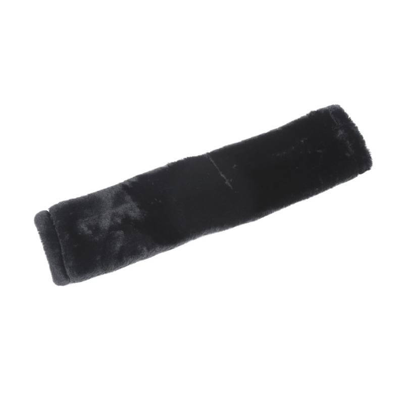 A black Shires Performance Girth Sleeve shown on a white background.
