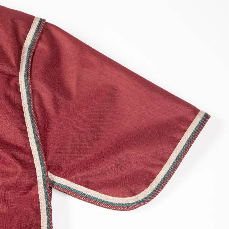 Tempest Shires Tempest Original 200 Turnout Combo Rug Maroon with green and white trim.