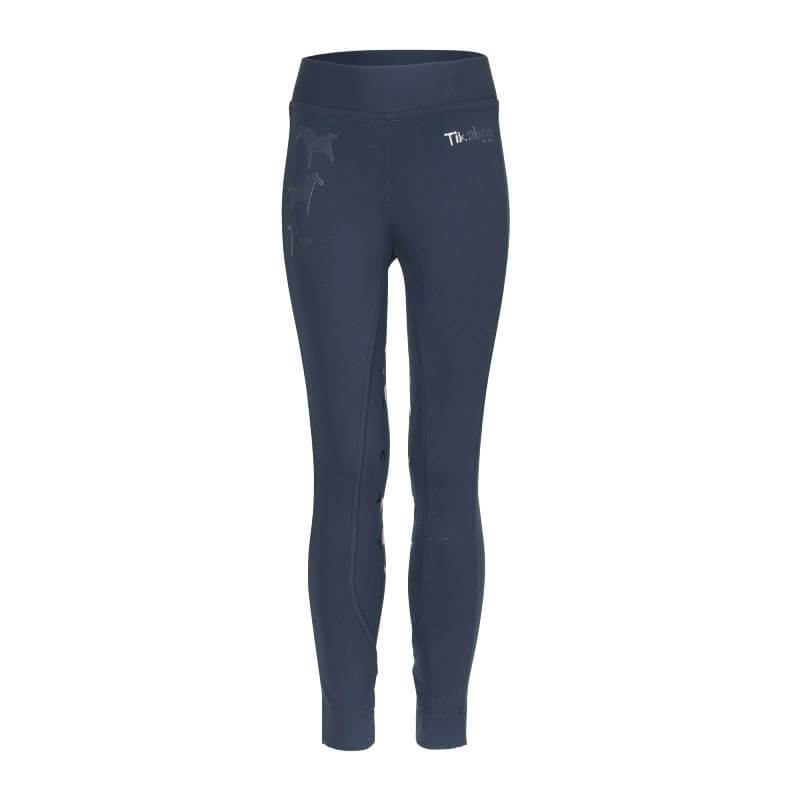 Shires Tikaboo Riding Tights Navy: high-waisted, quick-dry, subtle hip designs.