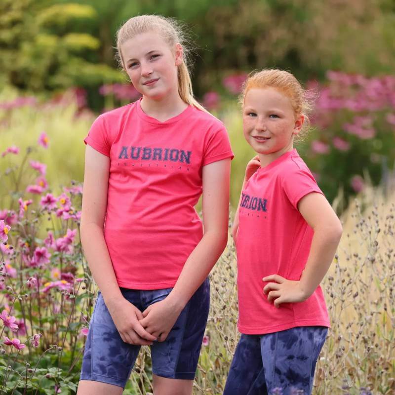 Aubrion Repose T-Shirt Young Rider Coral-Pet n Pony-Shires