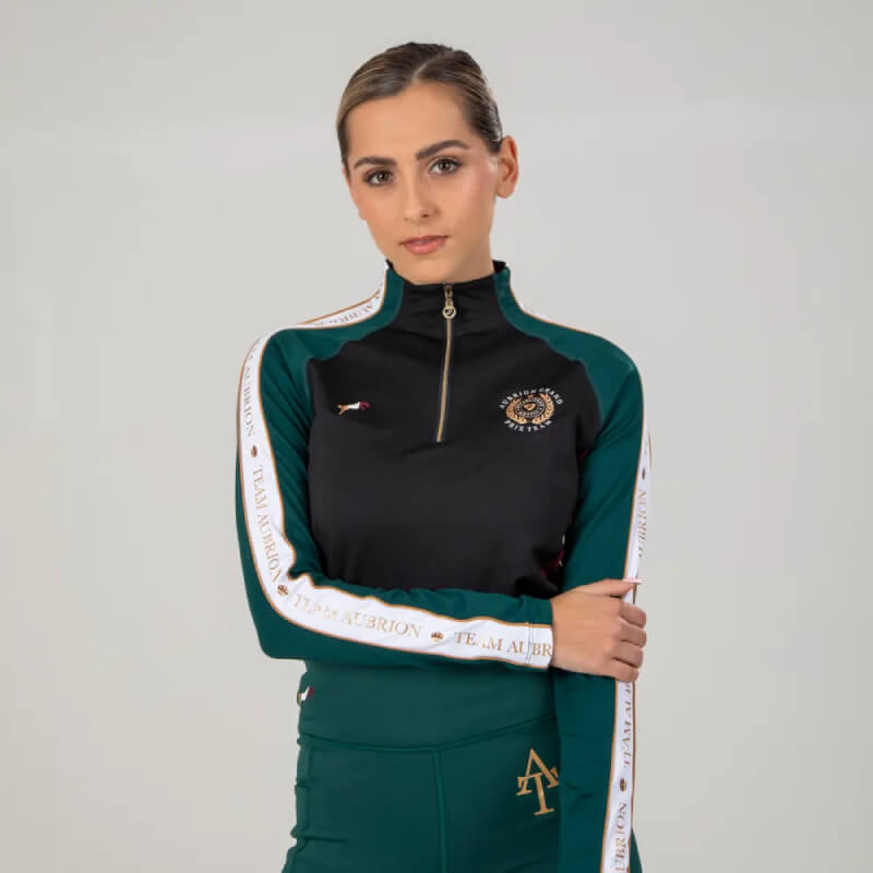 Aubrion Team Winter Baselayer Green-Pet n Pony-Aubrion