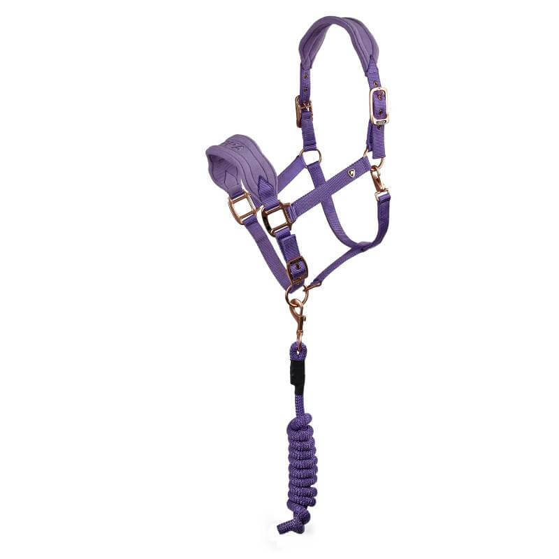 Arma Comfy Fleece Headcollar &amp; Rope Lavender